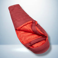 The Ascent 900 | High-Insulation Hydrophobic Down Sleeping Bag in Crimson Red