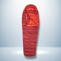The Ascent 900 | High-Insulation Hydrophobic Down Sleeping Bag in Crimson Red