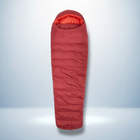 The Ascent 900 | High-Insulation Hydrophobic Down Sleeping Bag in Crimson Red