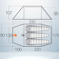 The Nova 300 | Technical 3-Person Tunnel Expedition Tent