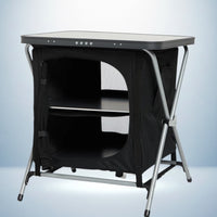 The Elite 3 | Compact 2-Shelf Camping Cupboard with Solid Tabletop