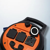 The Mobile Mains Roller | 15m Weatherproof Power Unit with USB & 3-Pin Outlets