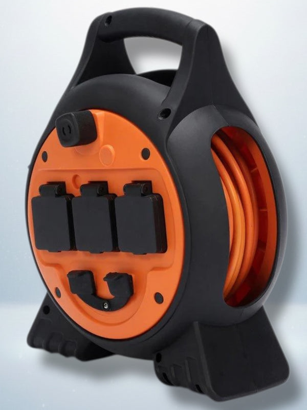 The Mobile Mains Roller | 15m Weatherproof Power Unit with USB & 3-Pin Outlets